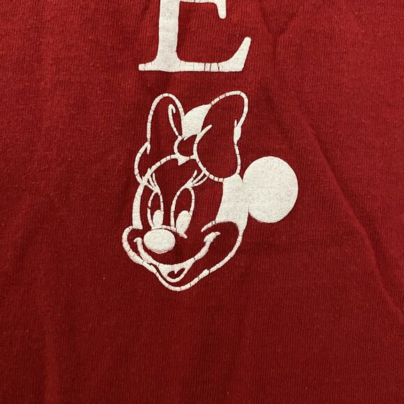Minnie Mouse Shirt Adult XL Red Disney Designs Tank Graphic Front Back‎ Spellout - Picture 9 of 11